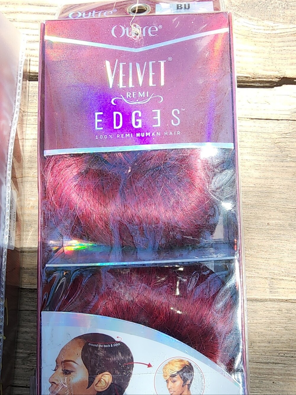 Outre Velvet Remi Edges Human Hair Hairpiece - Burgundy